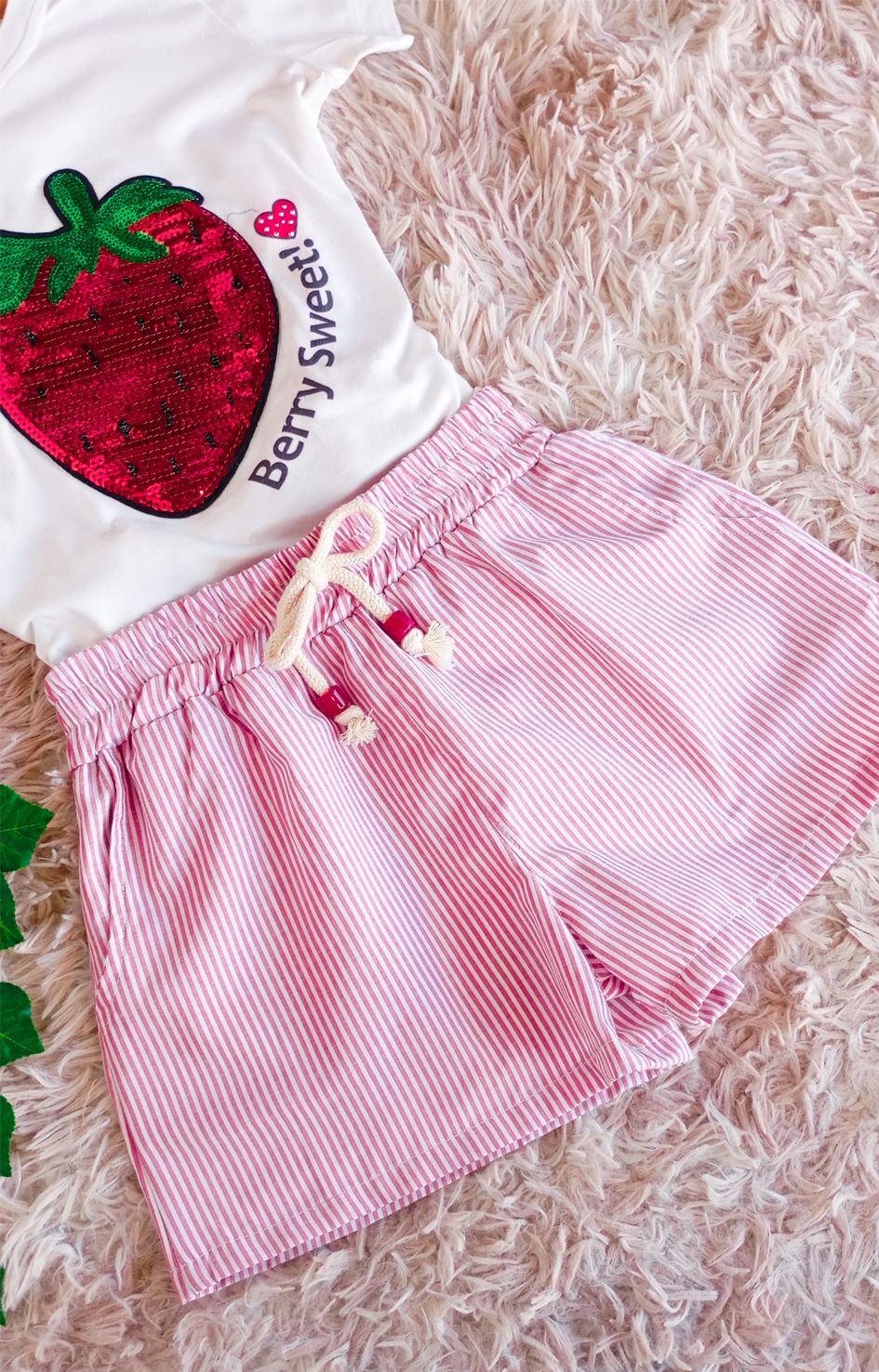 Conjunto Infantil Morango Feminino - Imagem 3