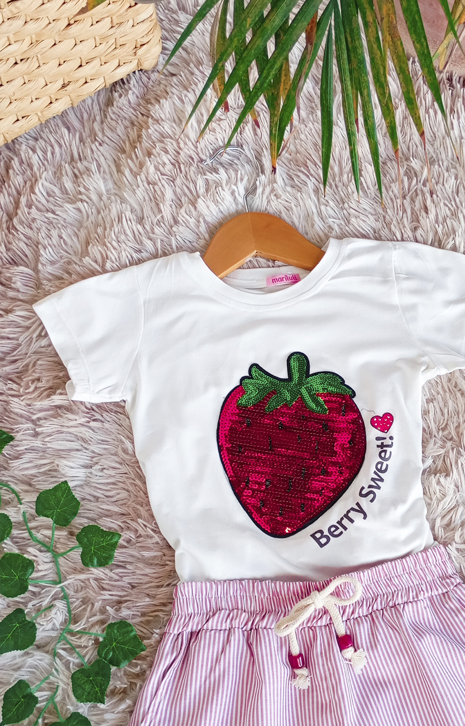 Conjunto Infantil Morango Feminino - Imagem 5
