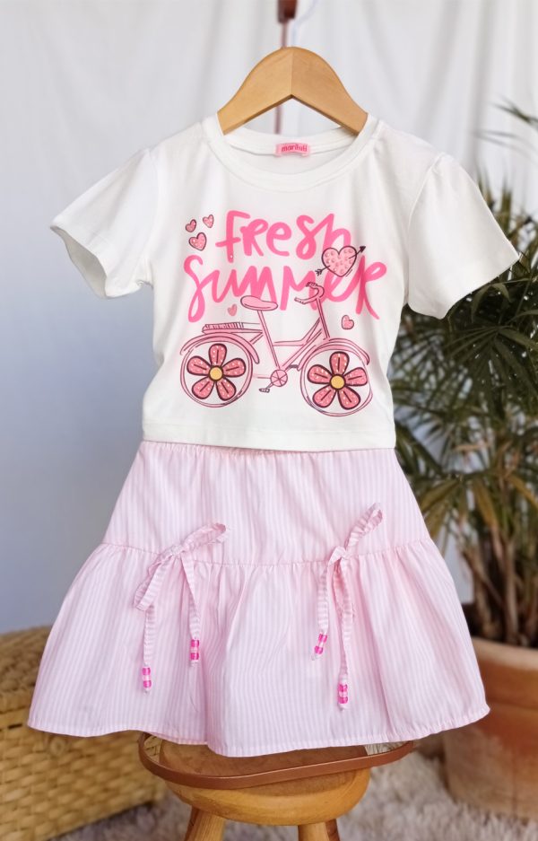 Alternative view of Conjunto Debora - Conjunto Infantil Saia com Short  Feminino