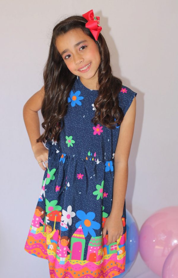 Alternative view of Vestido Infantil Camponsa com Estampa Divertida
