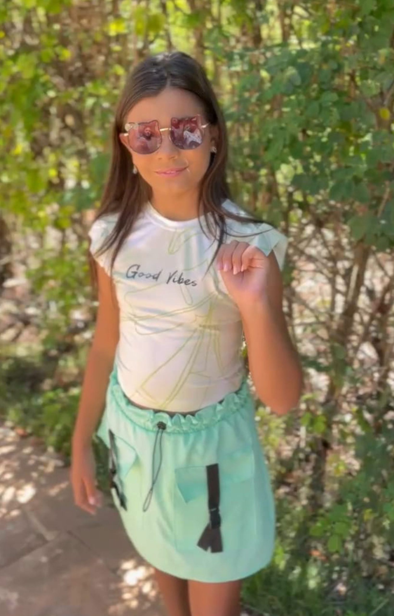 Conjunto Lili Verde- Conjunto Infantil Feminino