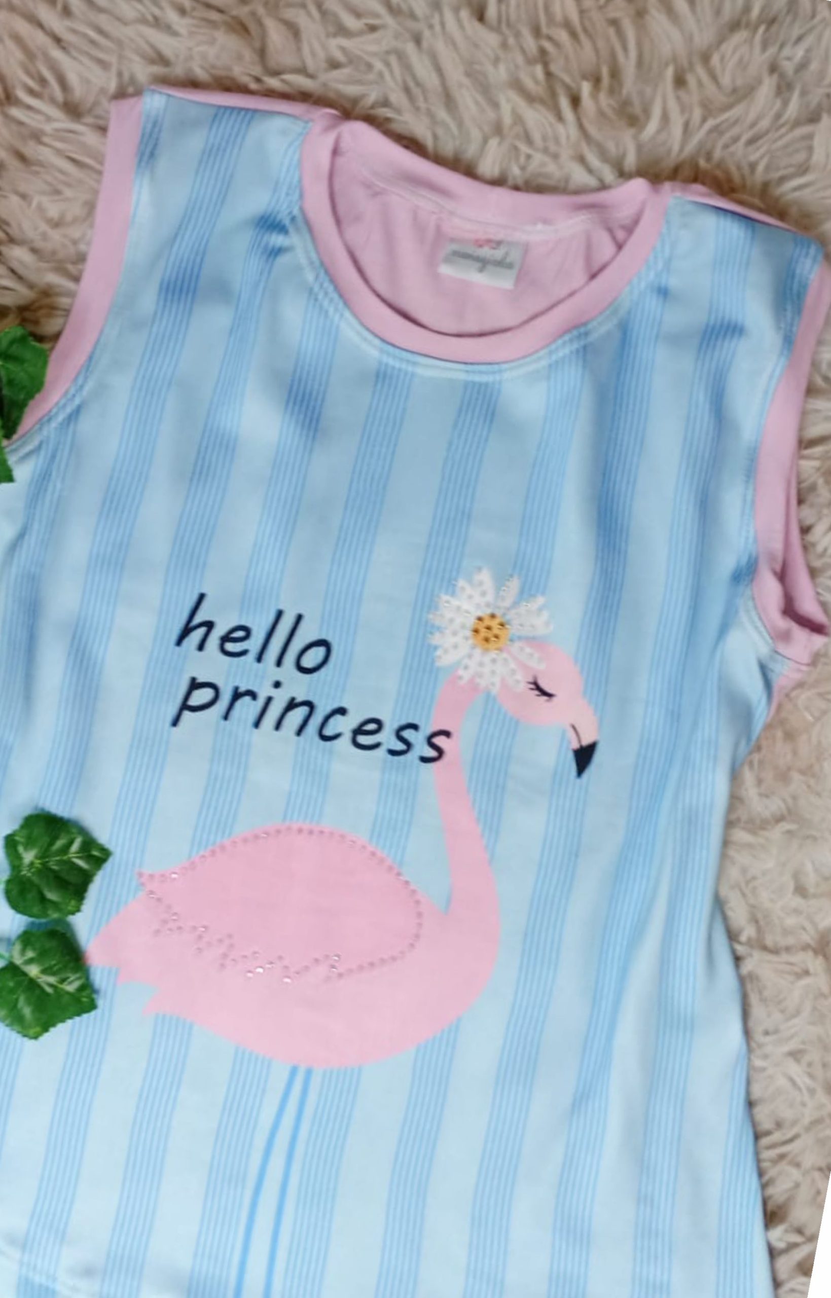 BLUSA INFANTIL - Flamingos Azul