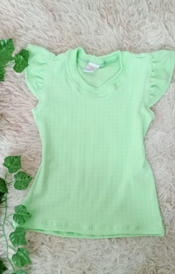 Alternative view of BLUSA INFANTIL - Malha Canelada Verde